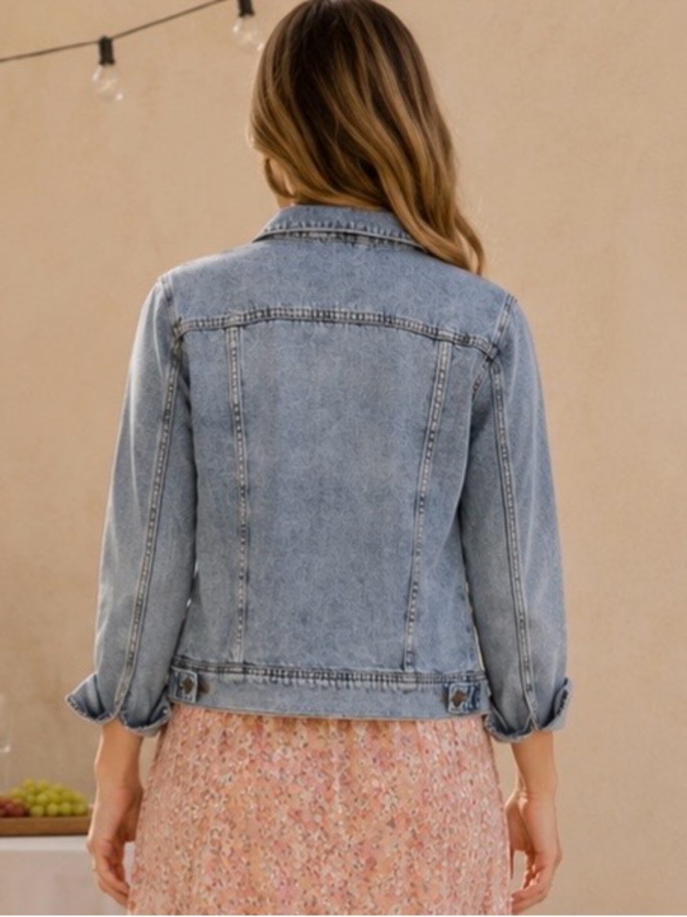 NWT Free People Light Denim Rumours Jean Jacket in Indigo Acid Wash Medium M NEW - Picture 2 of 9